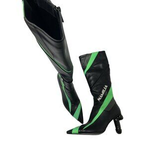 Namilia Dick Heel Motocross Boots in Green